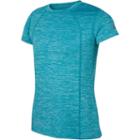 Girls 7-16 New Balance Short Sleeve Cross-dyed Performance Tee, Size: 7-8, Turquoise/blue (turq/aqua)
