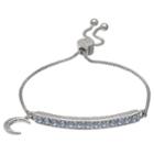 Brilliance Live Love Dream Adjustable Bracelet With Swarovski Crystals, Women's, Size: 8, Light Blue