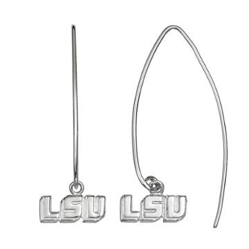 Dayna U Lsu Tigers Sterling Silver Hook Earrings, Women's, Grey