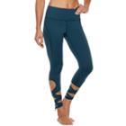 Women's Shape Active Plie Self-tie Workout Leggings, Size: Xl, Green Oth