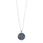 Sterling Silver Multicolor Cubic Zirconia Pendant Necklace, Women's