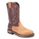 Rocky Original Ride Branson Roper Men's Steel-toe Western Work Boots, Size: Medium (11.5), Brown