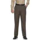 Men's Croft & Barrow&reg; Essential Classic-fit Pleated Dress Pants, Size: 34x34, Beig/green (beig/khaki)