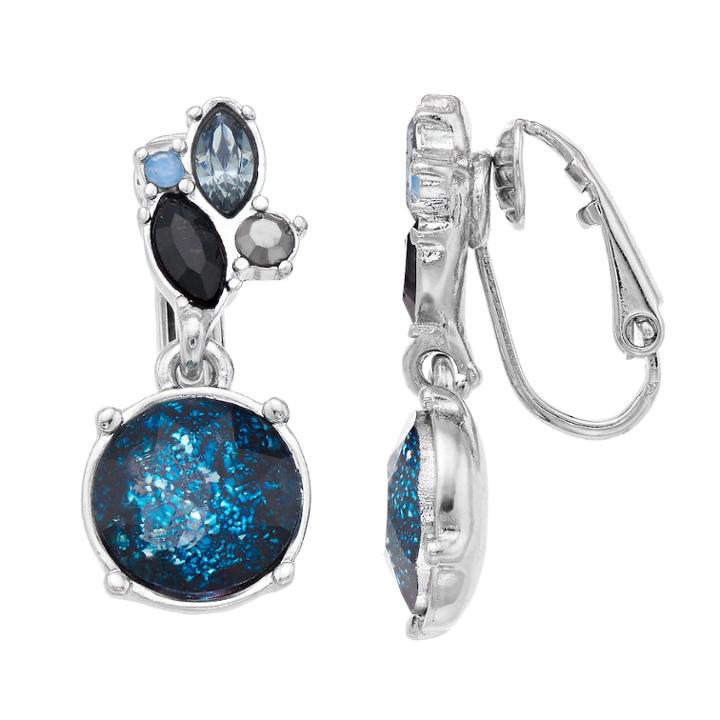 Simply Vera Vera Wang Simulated Crystal Drop Earrings, Women's, Blue