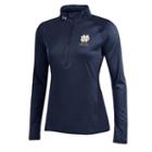 Women's Under Armour Notre Dame Fighting Irish 1/4 Zip Pullover, Size: Medium, Blue (navy)