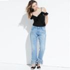 K/lab Frayed Hem Ankle Skinny Jeans, Girl's, Size: 4, Med Blue