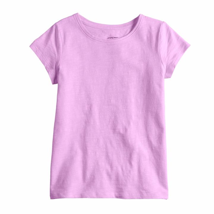 Girls 4-10 Jumping Beans&reg; Basic Solid Tee, Size: 4, Brt Purple