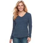 Women's Sonoma Goods For Life&trade; Essential V-neck Tee, Size: Small, Dark Blue