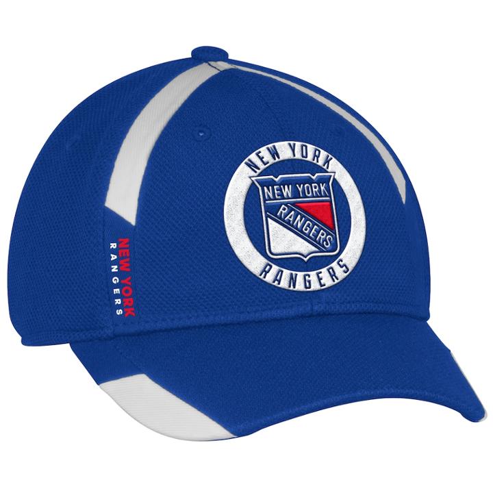 Adult Adidas New York Rangers Practice Jersey Flex-fit Cap, Men's, Size: S/m, Ran Blue