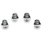 Star Wars Darth Vader Rhodium-plated Head Studs, Men's, Black