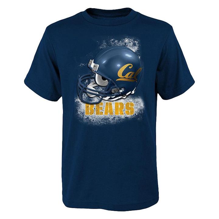 Boys 8-20 Cal Golden Bears Helmet Tee, Size: M(10-12), Blue