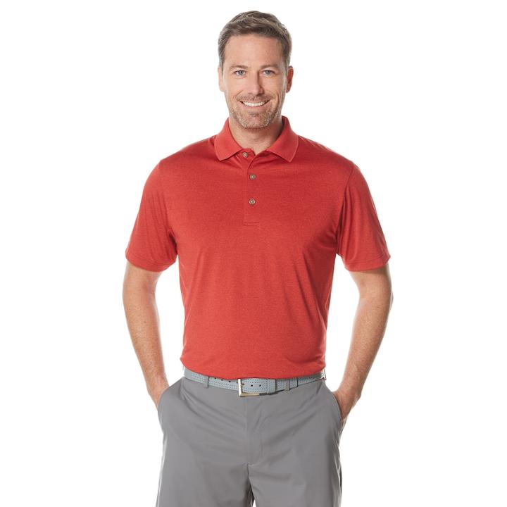 Big & Tall Grand Slam Classic-fit Heather Performance Golf Polo, Men's, Size: 2xb, Med Red