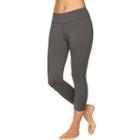 Women's Gaiam Om Yoga Capri Leggings, Size: Xs, Grey