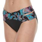 Women's Apt. 9&reg; Wrap Hipster Bikini Bottoms, Size: Small, Black Paisley