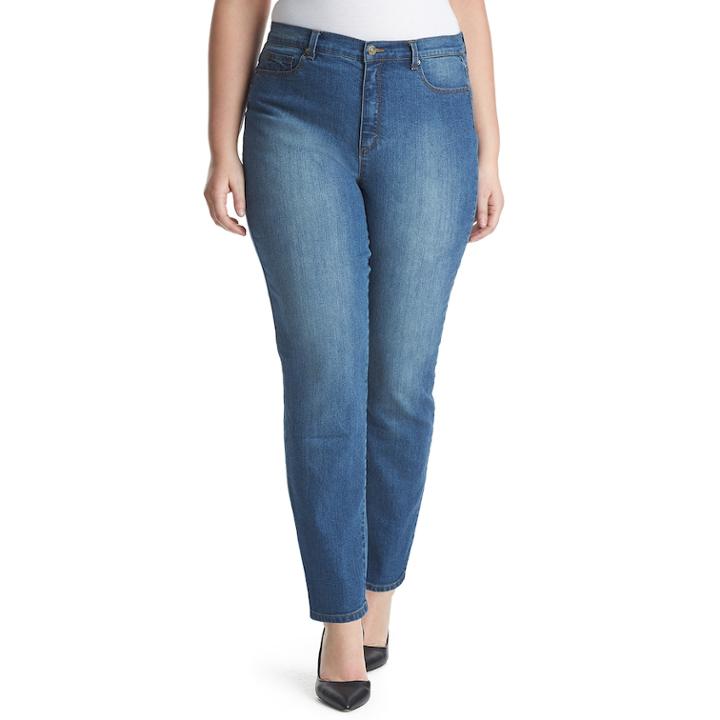Plus Size Gloria Vanderbilt Amanda Classic Tapered Jeans, Women's, Size: 20w Short, Light Blue