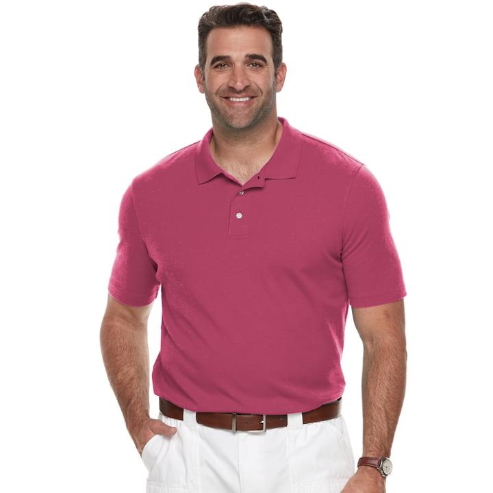 Big & Tall Croft & Barrow&reg; Classic-fit Easy-care Interlock Polo, Men's, Size: 4xlt, Dark Pink