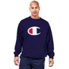 Big & Tall Men's Champion Fleece Crewneck Sweatshirt, Size: 6xb, Blue (navy)