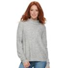 Women's Juicy Couture Bedazzled Funnel Neck Sweater, Size: Large, Med Grey