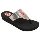 Women's Indiana Hoosiers Shine Platform Flip-flops, Size: Small, Red/coppr (rust/coppr)