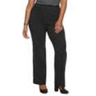 Plus Size Apt. 9&reg; Brynn Midrise Pull-on Bootcut Dress Pants, Women's, Size: 22w Short, Black
