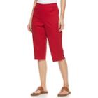 Women's Croft & Barrow&reg; Embellished Skimmer Capris, Size: Xs, Med Red