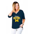 Women's Gameday Couture Michigan Wolverines Team Tee, Size: Large, Light Pink