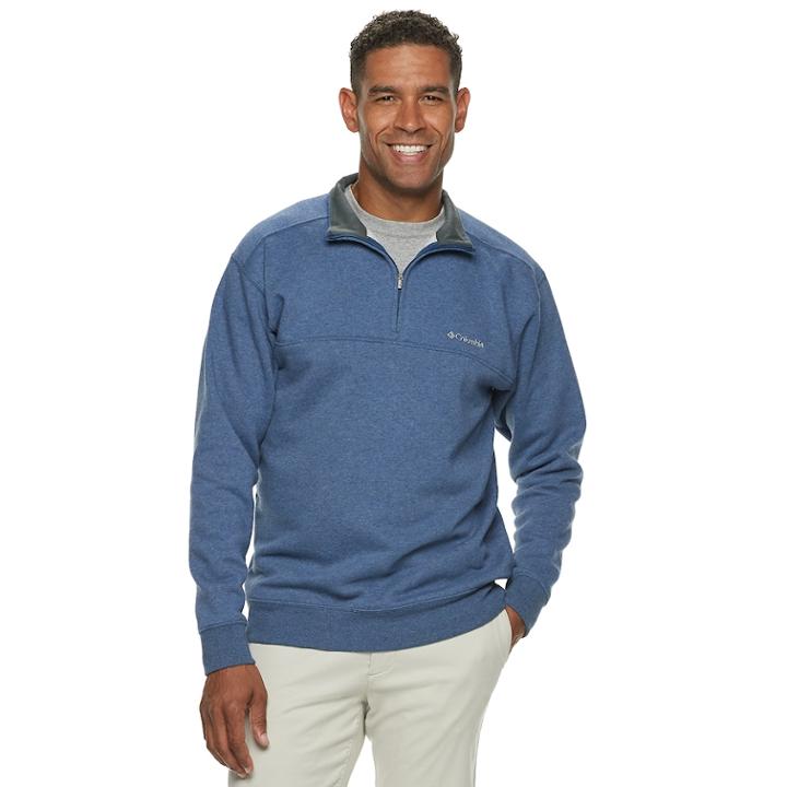 Men's Columbia Deschutes Rapids Fleece Quarter-zip Pullover, Size: Medium, Blue