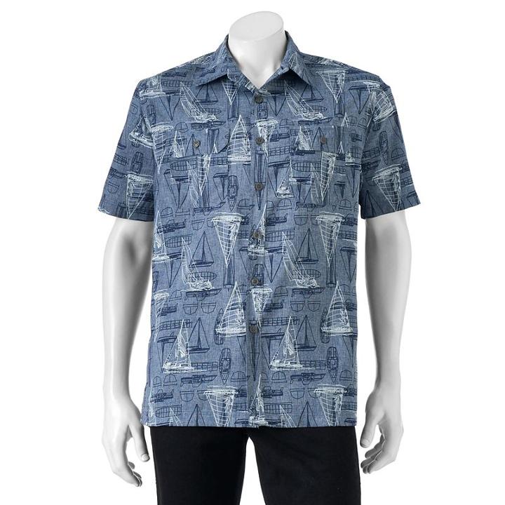 Men's Croft & Barrow&reg; Classic-fit Performance Button-down Shirt, Size: Medium, Blue