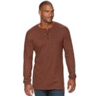 Big & Tall Sonoma Goods For Life&trade; Slim-fit Thermal Performance Henley, Men's, Size: 3xl Tall, Dark Green