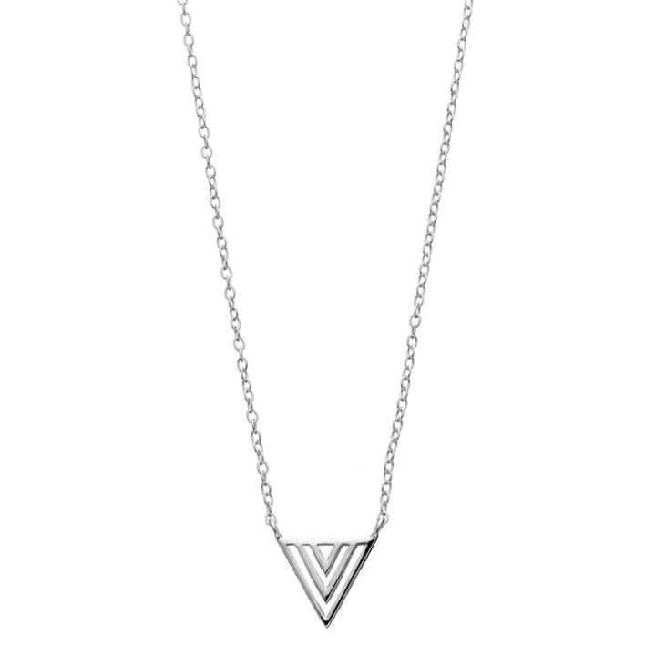 Love This Life Sterling Silver Triangle Necklace, Women's