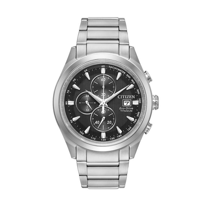 Citizen Eco-drive Men's Chandler Ti + Ip Super Titanium Watch - Ca0650-58e, Size: Large, Grey