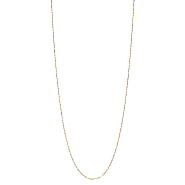Two Tone 14k Gold Diamond-cut Link Chain Necklace, Women's, Size: 20