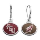 Fiora Florida State Seminoles Sterling Silver Team Logo Drop Earrings, Women's, Multicolor