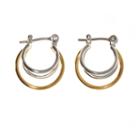 Apt. 9&reg; Two Tone Triple Hoop Earrings, Women's, Multicolor