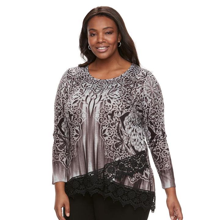 Plus Size World Unity Crochet Top, Women's, Size: 2xl, White Oth