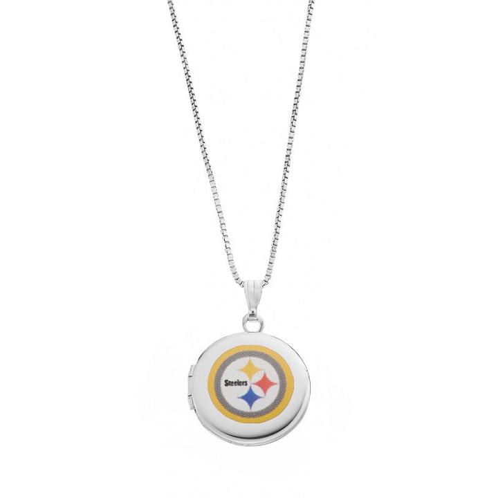 Pittsburgh Steelers Sterling Silver Locket, Women's, Size: 18