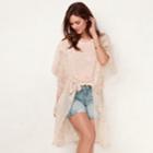 Women's Lc Lauren Conrad Flutter Belted Kimono, White