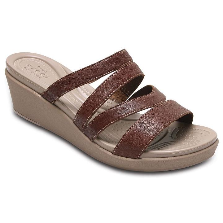 Crocs Leigh-ann Women's Mini Wedge Sandals, Size: 8, Orange Oth
