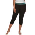 Juniors' Plus Size So&reg; Capri Yoga Leggings, Size: 3xl, Green