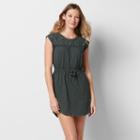 Women's Sonoma Goods For Life&trade; Eyelet Drawstring Dress, Size: Xxl, Grey
