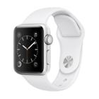 Apple Watch Series 2 (38mm Silver Tone Aluminum With White Sport Band), Durable