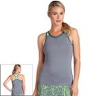 Women's Tail Maui Splash Gala Scoopneck Racerback Tennis Tank, Size: Small, Med Grey