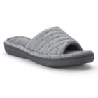 Isotoner Women's Andrea Space Knit Slide Slippers, Size: Large, Med Grey