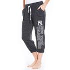 Women's Concepts Sport New York Yankees Ringer Capri Pants, Size: Large, Black