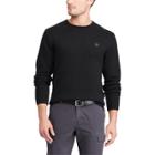 Men's Chaps Classic-fit Solid Crewneck Sweater, Size: Xl, Black