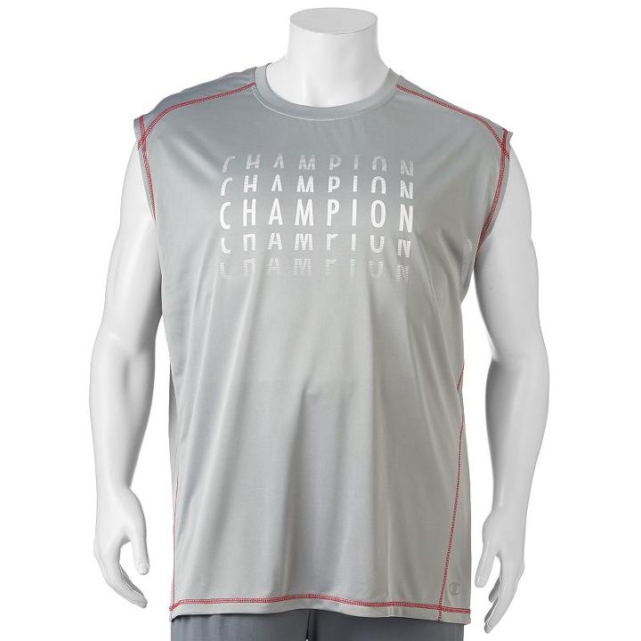 Big & Tall Champion Modern-fit Logo Muscle Tee, Men's, Size: Xl Tall, Grey