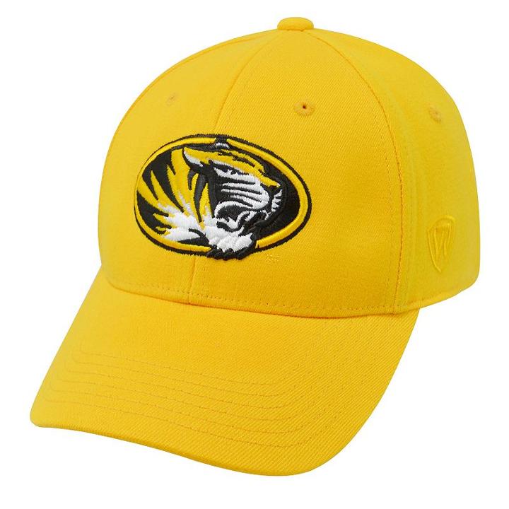 Adult Top Of The World Missouri Tigers One-fit Cap, Men's, Gold