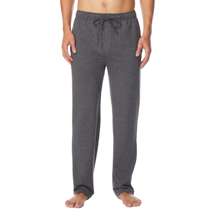 Men's Heat Keep Brushed Fleece Lounge Pants, Size: Large, Dark Grey