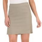 Women's Haggar Solid Pull-on Skort, Size: 18, Med Brown