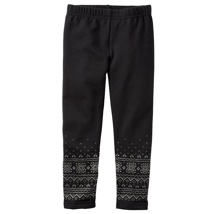 Toddler Girl Carter's Fleece Leggings, Size: 3t, Black